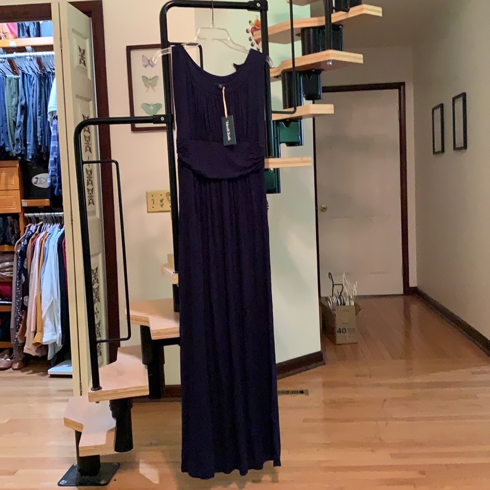 ModCloth Maxi blue dress NWT sz large #0049